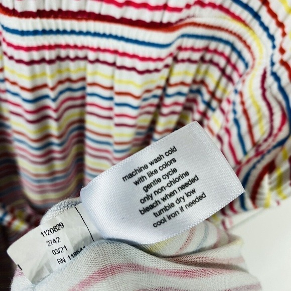 Lane Bryant Plus Size 18 20 Hi-Lo Belted Midi Dress Candy Rainbow Striped - Picture 5 of 5